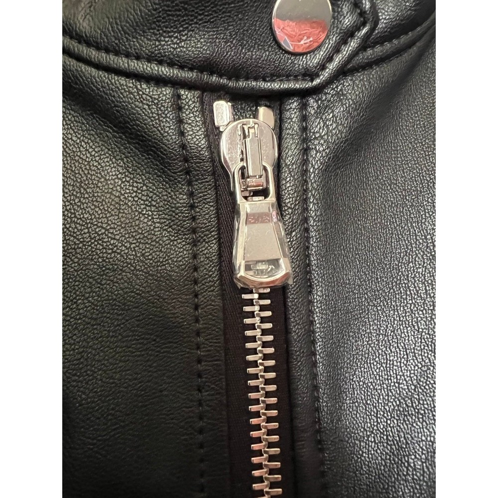 NWT SPANX Leather Like Moto Jacket Black XL - Picture 7 of 9